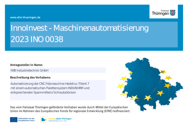 Aushang Förderprogramm InnoInvest - Maschinenautomatisierung 2023 INO 0038